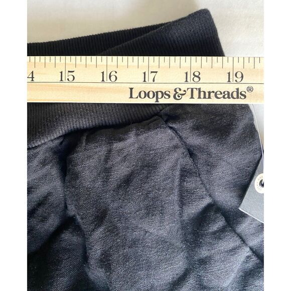 NWT Lucky Brand Black Linen Blend Utility Drawstring Pull-Up Pants Sz XL - Picture 6 of 10